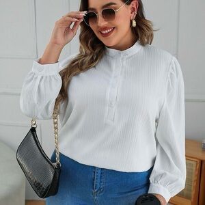 Women's Shein plus size half button Blouse